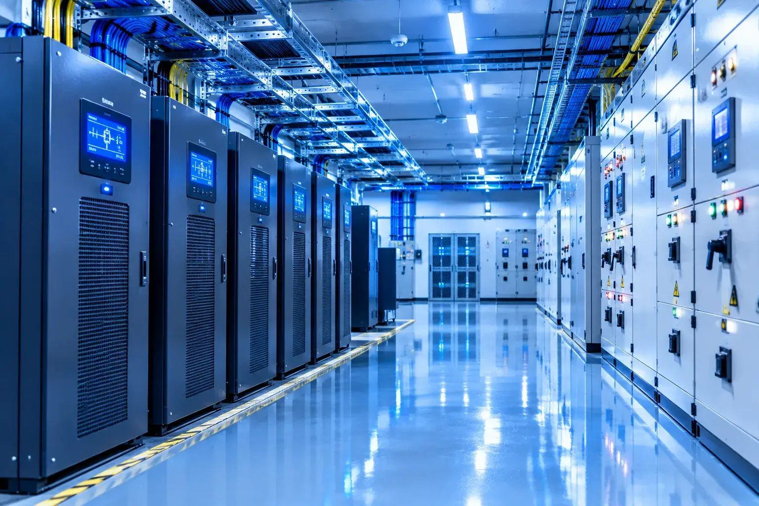 Backup power and electrical distribution hall